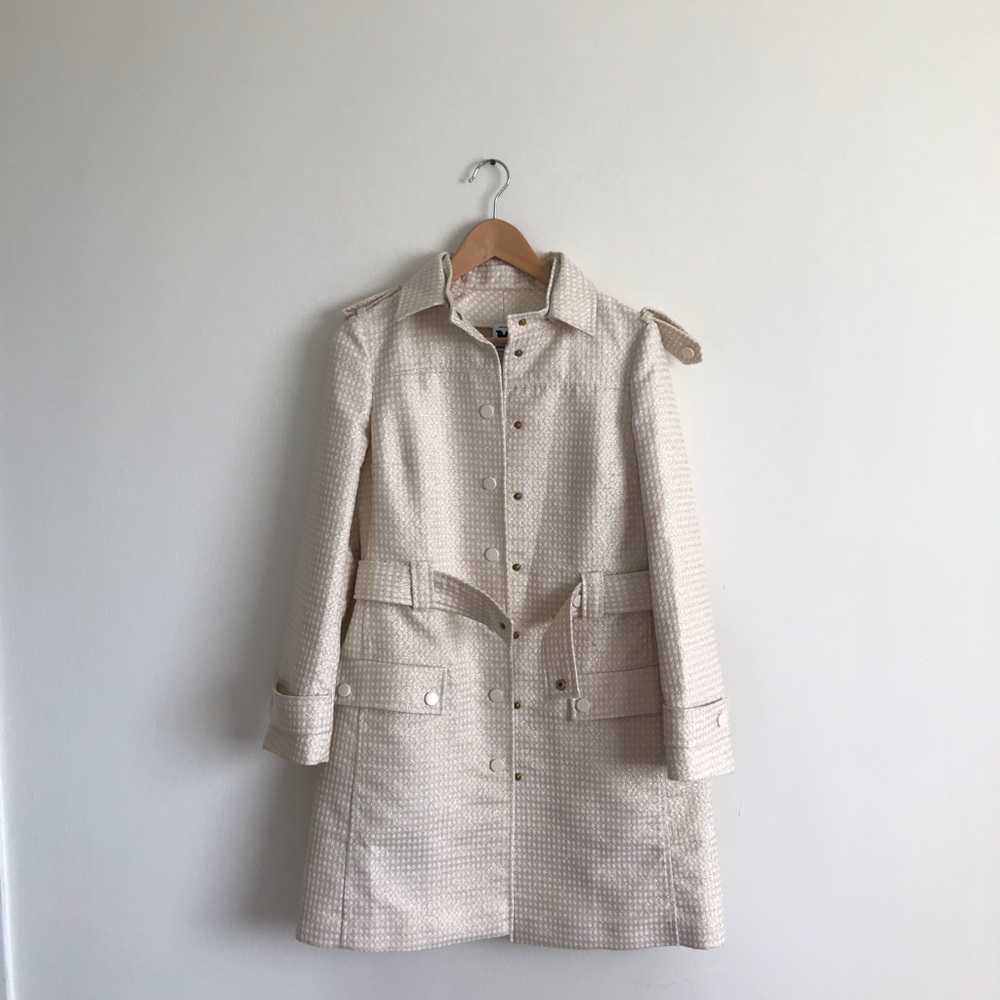 M Missoni metallic gold and cream trench 4